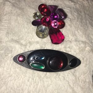 1980’s Lucite vintage brooches